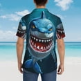 thumbnail image 4 of Balery Cartoon Cute Shark Camisas hawaianas de manga corta para hombre, camisas playeras de corte holgado, camisas de vacaciones con botones,X-Large, 4 of 7