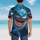 thumbnail image 4 of Fotbe Cartoon Cute Shark Camisa Hawaiana para Hombre Unisex – Camisa Casual de Verano con Botones de Manga Corta de Algodón y Lino,XX-Large, 4 of 7