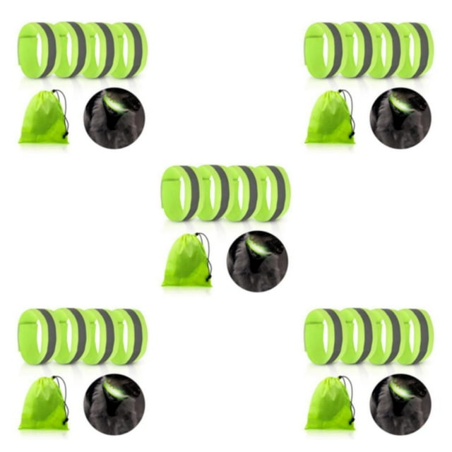 Youkk 4 Pcs/ensemble Bandes Réfléchissantes de Course pour Haute Visibilité et Sécurité Bandes Réfléchissantes Résistantes aux Déchirures 5Ensemble