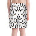thumbnail image 4 of Wukai Lovely Penguin Print Teen Beach Trunks with Compression Liner Swimsuit Quick Dry Beach Sports Shorts with Pocket -, 4 of 8