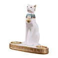 thumbnail image 1 of Candelabro con estatua de gato, candelabro creativo con figura de gato, candelero elegante, estatuilla para fiesta de boda en granja Blanco, 1 of 9