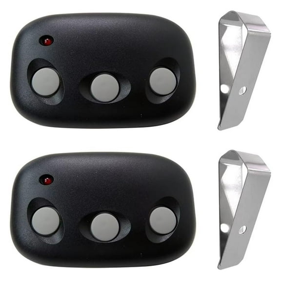 Garage Door Opener 2-Pack for LDO33, LDO50, LSO50, LDCO800 & LCO75 - 3 Button Multi-Code Remote - Black