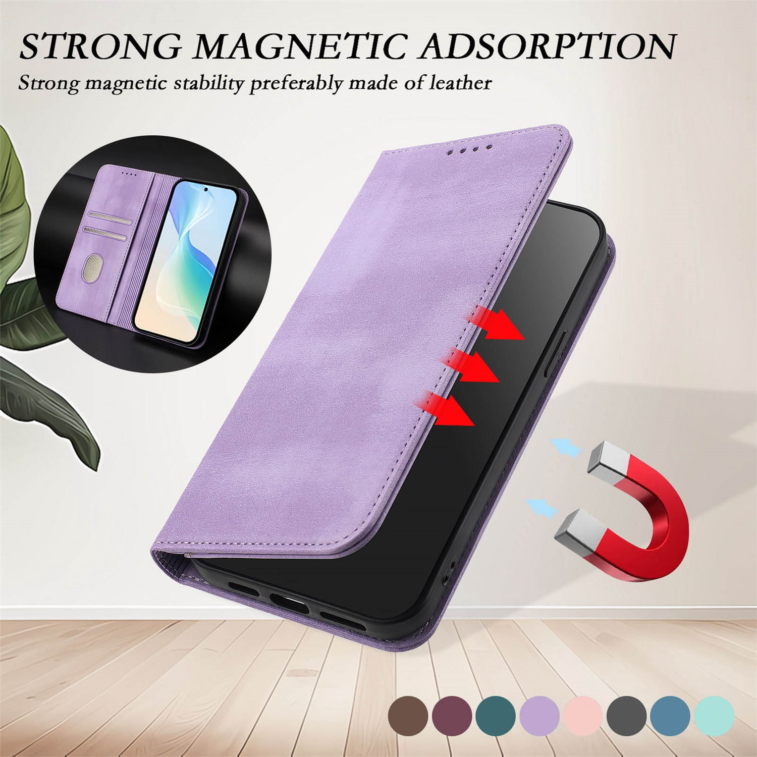 For UMIDIGI Power 7/7S 7Max Case, Shockproof PU Leather Magnetic Stand Flip Wallet Case Cover with Card Holder Phone Case
