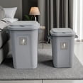 thumbnail image 3 of Large capacity plastic trash can with lid for odor prevention, suitable for households,kitchens, bedrooms,bathrooms,offices,etc,, 3 of 8