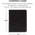 thumbnail image 3 of Samsill Vintage 1 Inch Mini 3 Ring Binder / Junior Planner Binder Sized to Fit 8.5" x 5.5" Paper and Sheet Protectors / Hardback Vintage Notebook and Organizer Binder / Black, 3 of 7