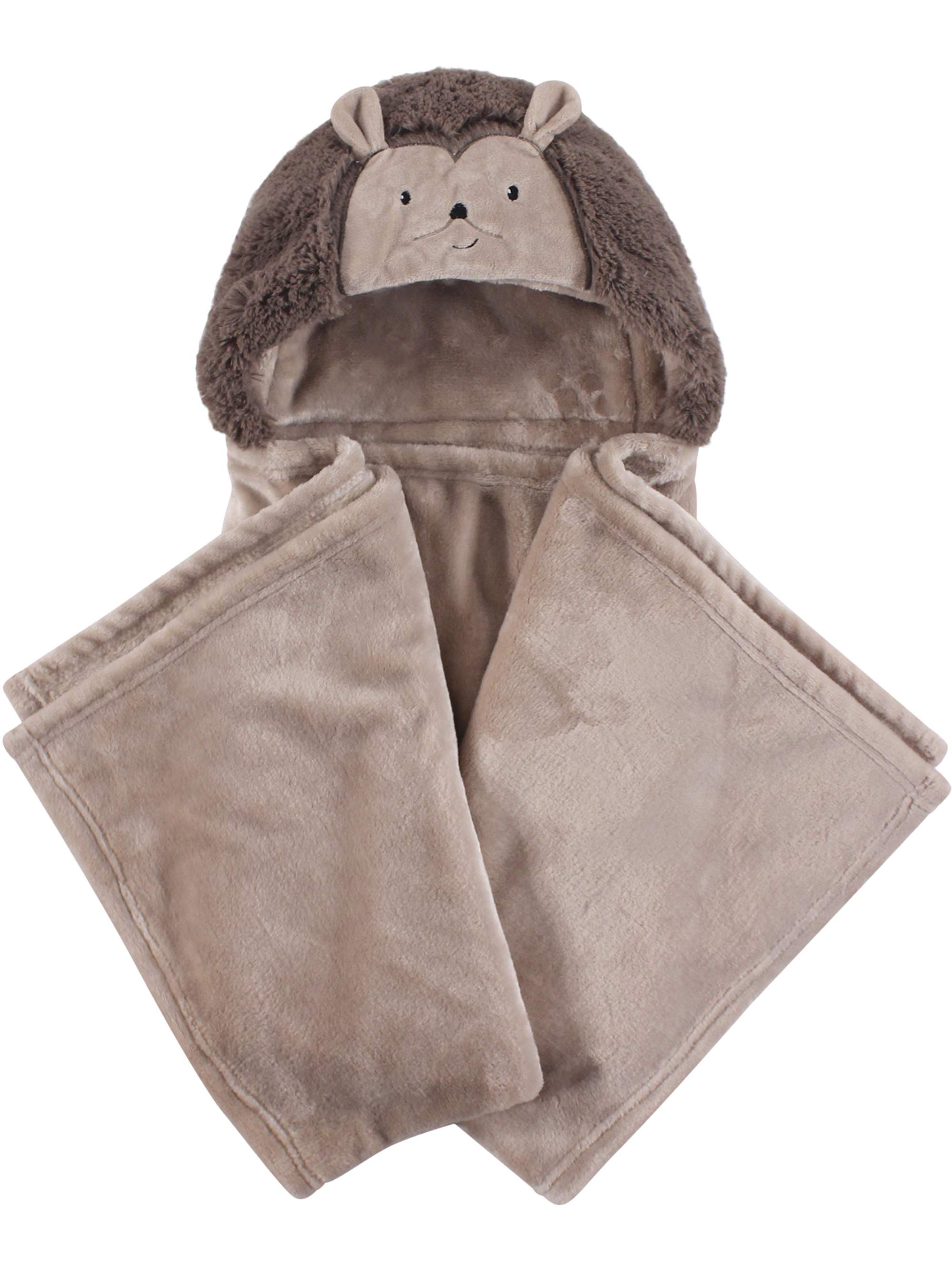 Hudson Baby Boy and Girl Animal Hooded Blanket, Hedgehog