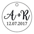 thumbnail image 1 of 100 Pcs Ronds Personnalisés Tags Initiale Cadeau de Mariage Papier Tags, 1 of 1