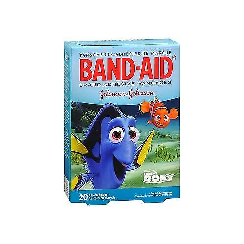 Band-Aid Brand Adhesive Bandages Finding Dory Assorted Sizes - 20 ct, Pack of 5