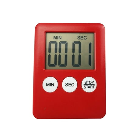 

3PCS Digital Cooking Timer LCD Display Baking Countdown Alarm Button Operation Kitchen Timer Red