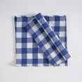 thumbnail image 3 of Fingercraft Dinner Cloth Napkins, Everyday Use, Soft and Well Absorbent Cotton Buffalo Plaid Table Napkins, 12 Pack, 20x20 Blue and White, 3 of 6