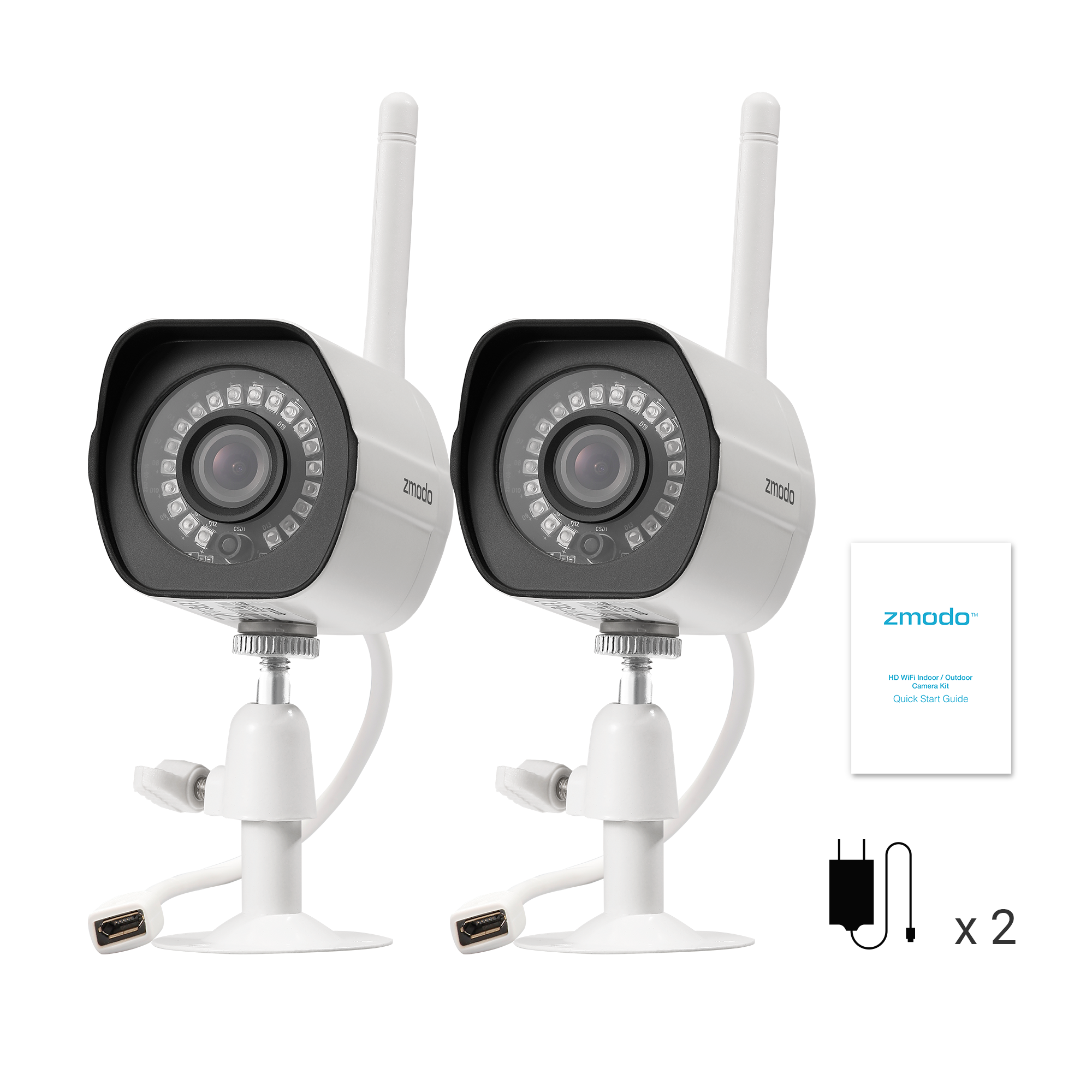 Zmodo 1080p Full HD Outdoor Wireless Security Camera System, 2 Pack ...