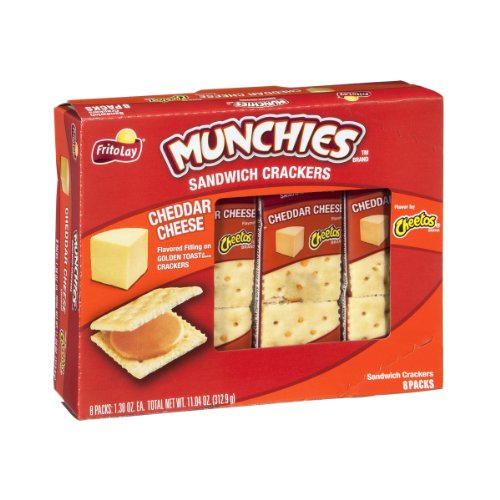 Munchies Sandwich Crackers Cheddar Cheese on Golden Toast Crackers 8
