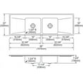 thumbnail image 2 of Elkay Lustertone Classic Stainless Steel 66 x 22 x 7-5/8, Equal Double Bowl Drop-in Sink with Drainboard - ILR6622DD3, 2 of 7