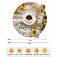 thumbnail image 6 of 13 Inch Round Placemats Set of 6, Farmhouse Sunflower Non Slip Heat Insulation PP Table Mats, Vintage Daisy Butterflies Rustic Wood Washable Place Mats for Kitchen Dining Party Table Decor, 6 of 7