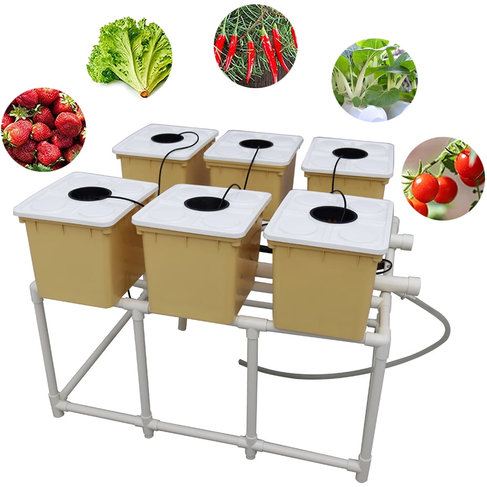 PreAsion Hydroponic Bato Bucket Grow System Box Type 6 Sites Pipeline