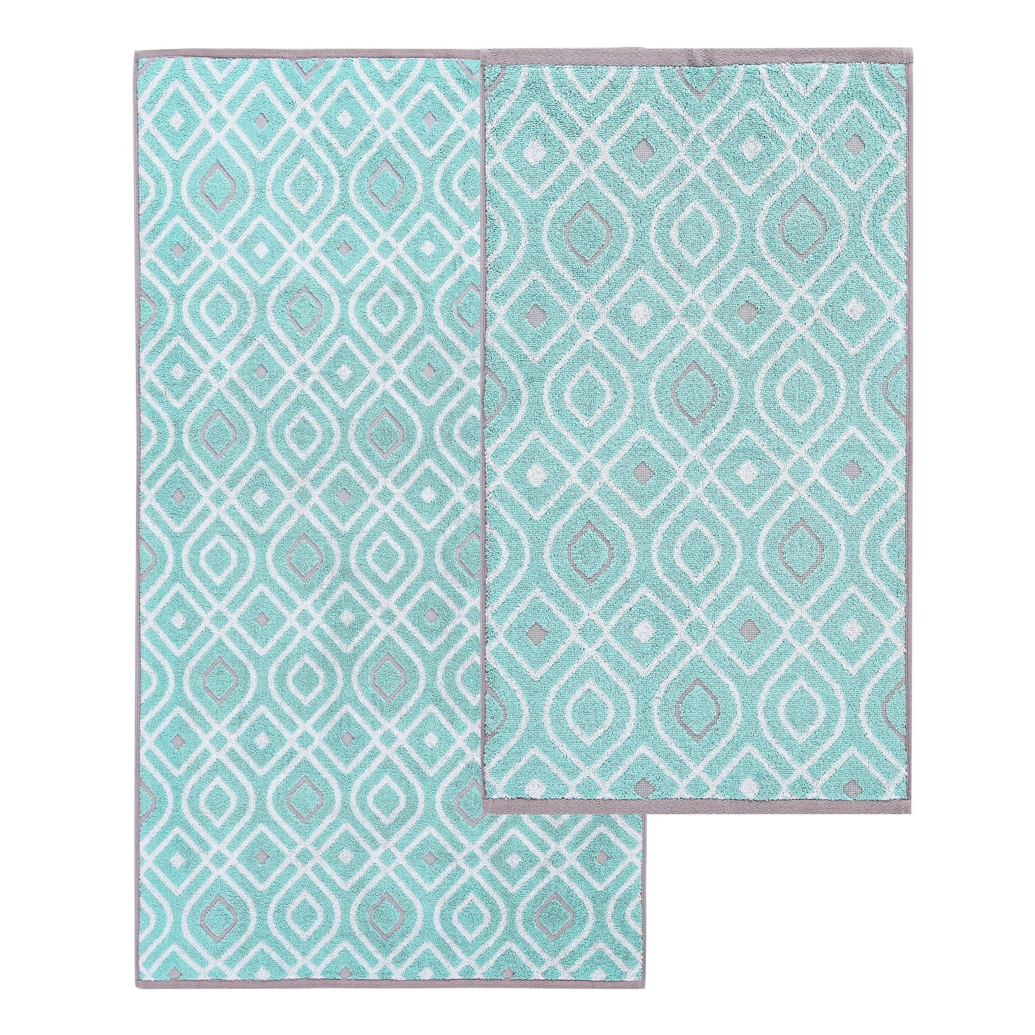 Modern Threads Oxford 6-Piece Cotton Towel Set, Aqua