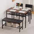 MONVANE Dining Table Set for 4, Kitchen Table Set with Storage Rack,1