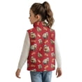 thumbnail image 3 of Pzuqiu Christmas Capybara Kid Outerwear Vest Size 9-10 Practical Casual Winter Lightweight Sleeveless Fleece Jacket with Pocket Versatile Fall Outfits Fashion Clothing for Girls, 3 of 7