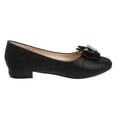 thumbnail image 3 of Badgley Mischka Low Heeled Ballerinas (Little Kid Sizes), Black Shimmer, 3, 3 of 7