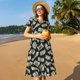 thumbnail image 4 of Balery Dollar Vestidos sueltos de manga corta para mujer, vestidos de verano 2025, vestidos casuales de corte A con vuelo., 4 of 6