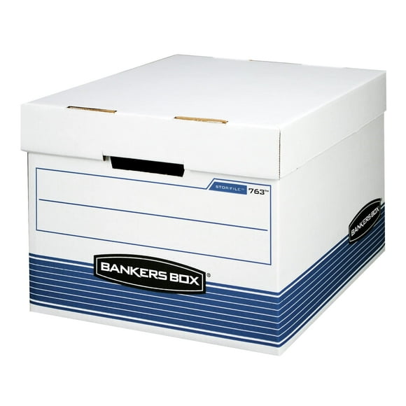 Bankers Box STOR/FILE Medium-Duty Storage Boxes, FastFold, Lift-Off Lid, Letter/Legal, Value Pack of 30 (0076316)