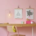 thumbnail image 3 of Haitral Pink Industrial Table Lamp Wooden Base Metal Frame with Rotary Switch, 3 of 5