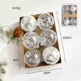 thumbnail image 2 of 6PCS Christmas Ball Ornaments Set - 3.15" Clear Gold Xmas Tree Decorations, Shatterproof Hanging Balls for Holiday Home Decor, 2 of 5