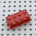 thumbnail image 1 of 200pcs Thick 2x4 DIY Building Blocks Figures Bricks Educational Creative Compatible With 3001 Plastic Toys for Children Choice Transparent Red, 1 of 4