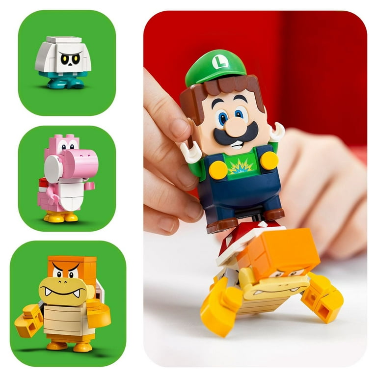 Adventures Figure with Course Super with Yoshi, Interactive for Toy & for Bros. LEGO Buildable Gifts Luigi Super Starter Mario Kids, Girls 71387 Game Fans, Age Birthday Gift Pink and Mario Boys