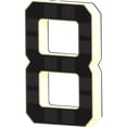 thumbnail image 2 of 6.7 Inch Solar Lighted House Numbers for Outside, Light Up Waterproof LED Address Numbers Signs for Houses, Large Personalized Illuminated Exterior Modern House Numbers Light (8-Black, 6.7 IN), 2 of 6
