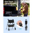 thumbnail image 2 of Verpal Lightweight Folding Walker for Seniors with 8 in Wheels, Steel, 330 lb Weight Capacity, Gray, 2 of 9
