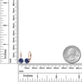 thumbnail image 3 of Gem Stone King Blue Created Sapphire Leverback Earrings for Women (2.00 Cttw, Gemstone September Birthstone, Round 6MM), 3 of 4