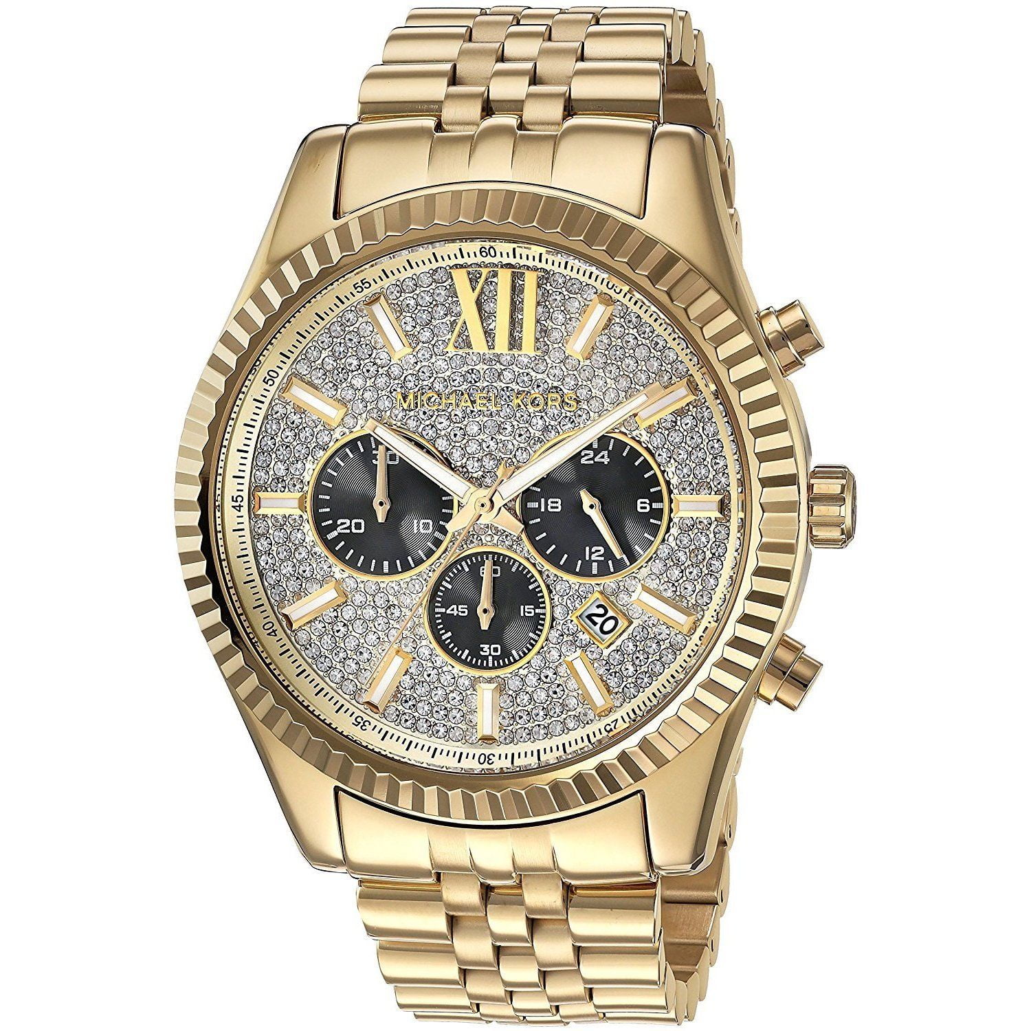 vægt let at håndtere bekymre Michael Kors Men's Gold-Tone Lexington Chronograph Watch MK8494 -  Walmart.com