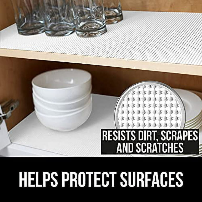 Gorilla Grip Drawer Shelf and Cabinet Liner, Thick Strong Grip, Non-Adhesive Liners Protect Kitchen Cabinets and Cupboard, Bathroom Drawers, Easy