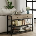 thumbnail image 7 of 2024 New Console Sofa Table with 2 Drawers, Entryway Table with 2-Tier Storage Shelves, Display Shelf for Entry Way, Hallway, Couch, Living Room, Kitchen, Foyer, 7 of 7