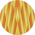 thumbnail image 1 of Ahgly Company Tapis Rond Lavable en Machine Intérieur Transitionnel Orange Néon, 3 Pieds Rond, 1 of 7