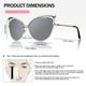 thumbnail image 5 of GQUEEN Gafas de Sol Sobredimensionadas Polarizadas con Montura Metálica Ojo de Gato, 5 of 7