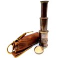 thumbnail image 1 of Telescopio náutico de latón Spyglass con funda de piel., 1 of 5