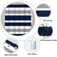 thumbnail image 5 of Stripes Fabric Bathroom Shower Curtain Dark Blue Grey Modern Aesthetics Minimalist Shower Curtain with Hooks Polyester Waterproof Abstract Artistic Shower Curtain Decor, 72x84 Inch, 5 of 6