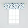 thumbnail image 2 of Ambesonne Whale Window Valance, Fish Swimming Ocean, 54" X 18", Dark Sky Blue, 2 of 3