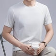 thumbnail image 6 of Daiosportswear Mens T Shirt - Short Sleeve Crew Neck Soft Fitted Elastic Tees Fresh Classic Tshirts White XL(XL), 6 of 6