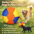 thumbnail image 7 of 2026 New Thickened 10/18/22" Calming Jumbo Ball for Dogs,Giant Herding Ball for Dogs,Durable Tear-Resistant Inflatable Big Balls with Heavy-Duty Handle Cover & Pump,for Play & Exercise Dogs (A, 18in), 7 of 7