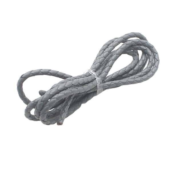 Qarigey Brazalete de de cordón trenzado de cuero, joyería DIY, cuerda de cuerda, artesanías caseras, reemplazo de búsqueda de arte Ropa, zapatos y accesorios Miscelánea Gris Qarigey AP015602-04