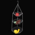thumbnail image 3 of Stainless Steel Fruit Basket with 3 Layers Hanging Storage Holder, Metal Wire Strong Capacity for Fruit, Vegetable, or Flower Decoration, Save Space, Practical to Use for, 3 of 7
