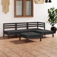 thumbnail image 1 of vidaXL 5 Piece Garden Lounge Set Solid Pinewood Black, 1 of 5