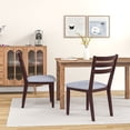 thumbnail image 4 of Gymax Upholstered Dining Chair Set of 4 Armless Cushioned Seat Hollow Curved Backrest, 4 of 8