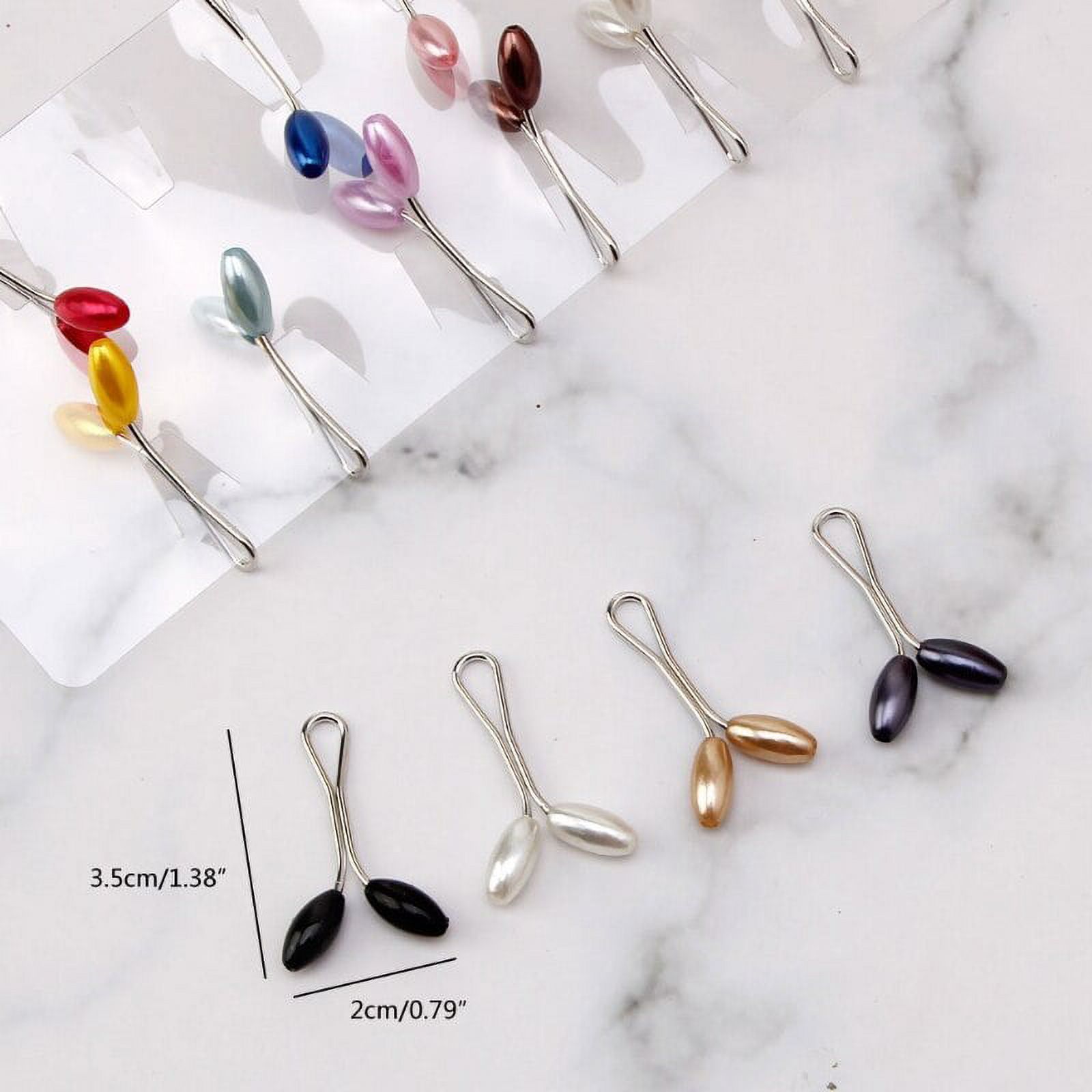 12 Pieces Pearl Scarf Brooch Pin Headscarf Pearl Pins Clips U Shape Scarf  Clip Headscarf Shawl Scarf Clip Pearl Clip Scarf Pin Muslim Hijab Pins  Multi-Use Hijab Pin, Multicolor