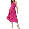 thumbnail image 2 of INSPIRE CHIC Casual Sleeveless a Line Summer Dress for Women's Solid Color Loose Swing Dress XS Hot Pink, 2 of 6