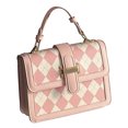 thumbnail image 1 of Bolso rosa de uso diario para fiestas y viajes, correa ajustable, bolso geométrico con diamantes elegante de tamaño único, 1 of 8