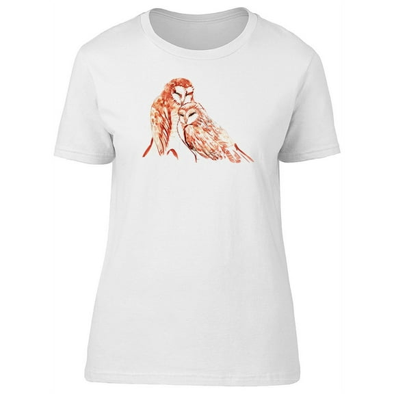Cute Brown Owls Sketch Tee Women's -Image by Shutterstock